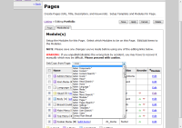 Pages - Edit Page - Modules - Set Copy From Page